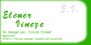 elemer vincze business card