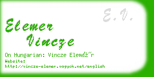 elemer vincze business card